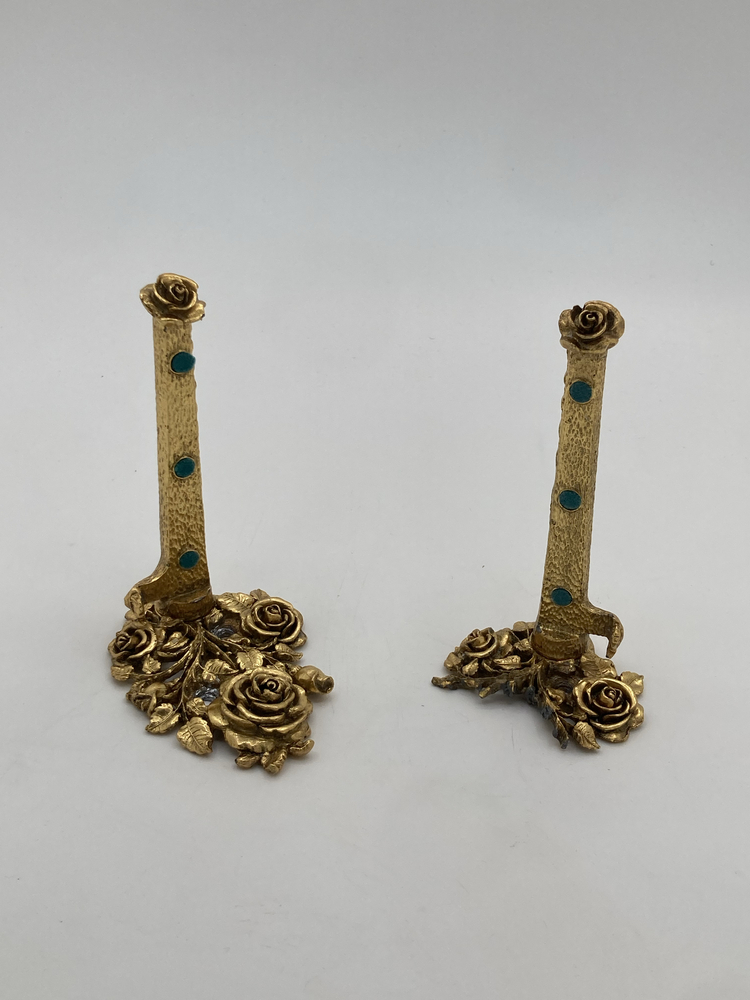 Vintage Syroco Gold Rose Curtain Tie Backs – Hollywood Regency Pair